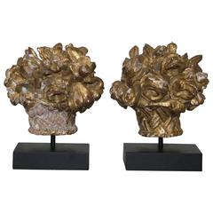 Late 18th Century French Louis XVI Giltwood Flowers Baskets