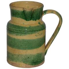 19th Century French Glazed Ceramic Honey Jug