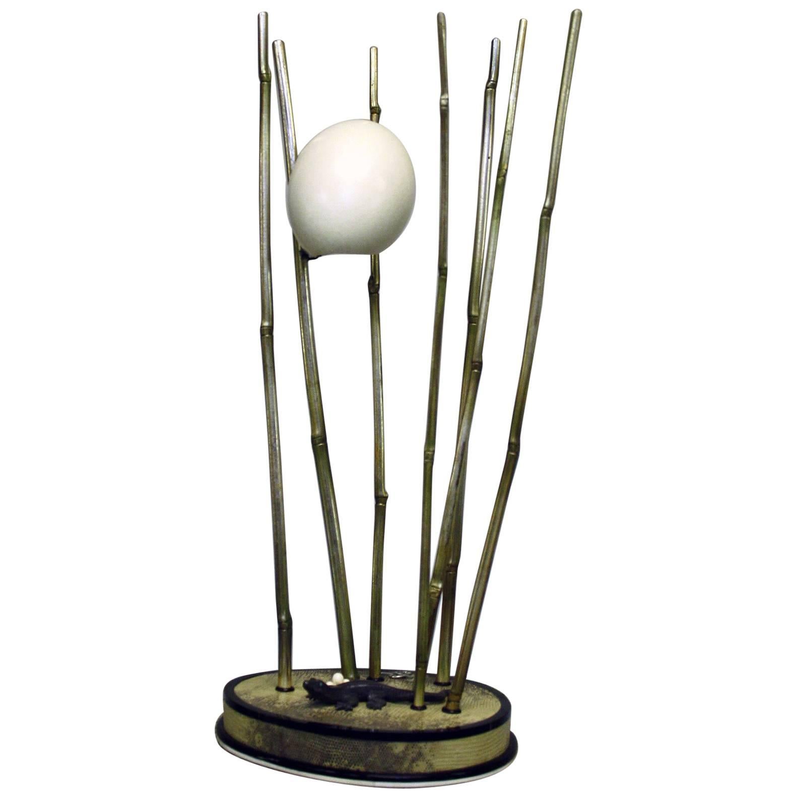 Rhea Egg Lamp by Glyn Lockett For Sale