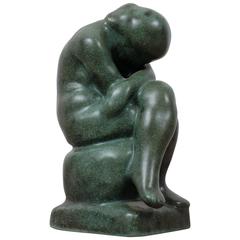 Bornholm Ceramics Figure by L. Hjorth 
The Mourning Woman
