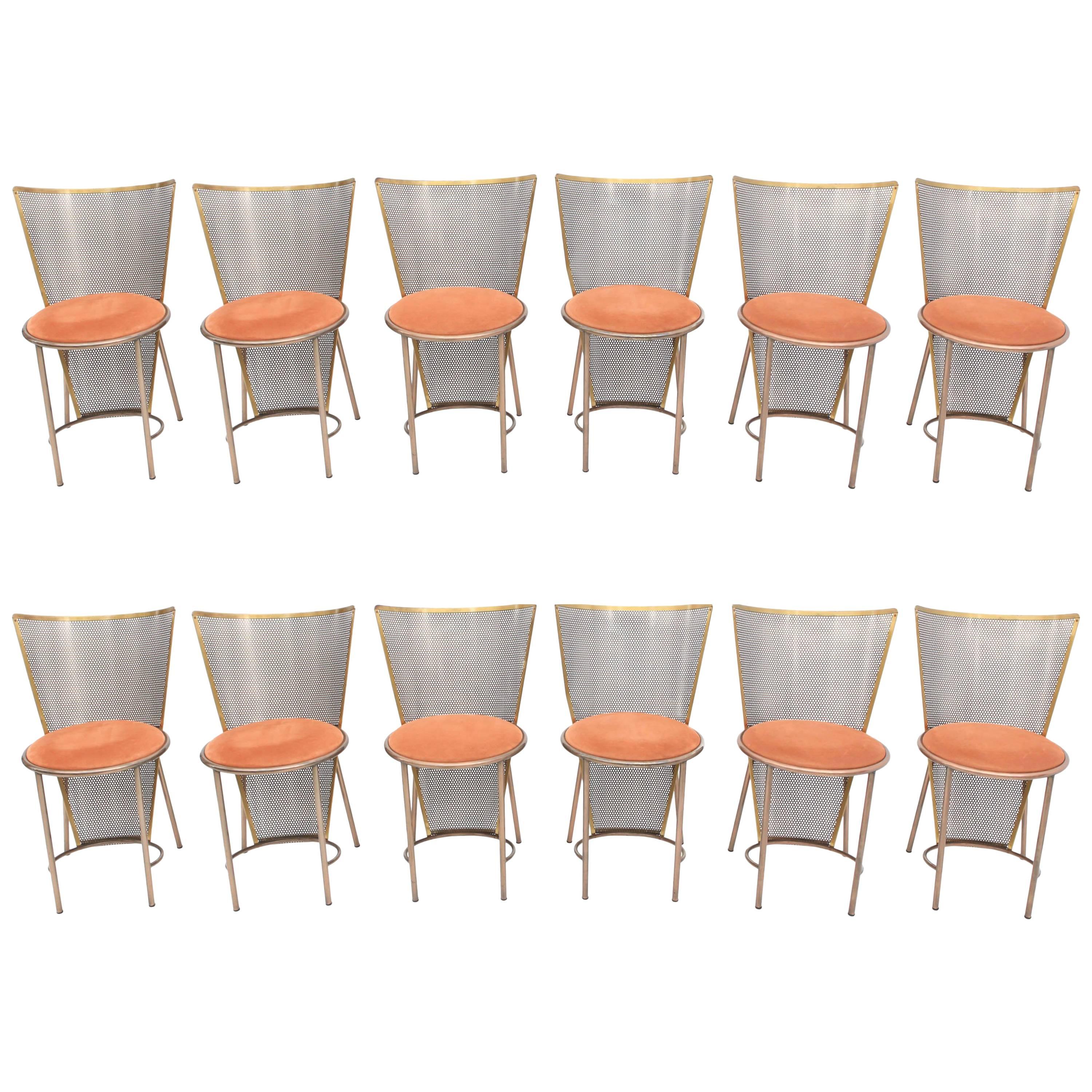 Post-modern Frans Van Praet Limited Edition Expo '92 Brass Chairs