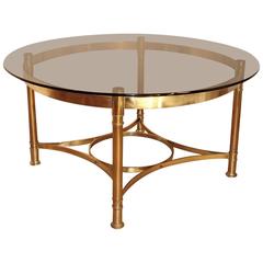 Coffee Table Brass and Glass