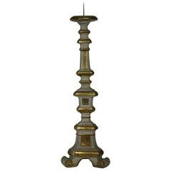 Late 18th Century Italian Carved Wooden Candlestick 8