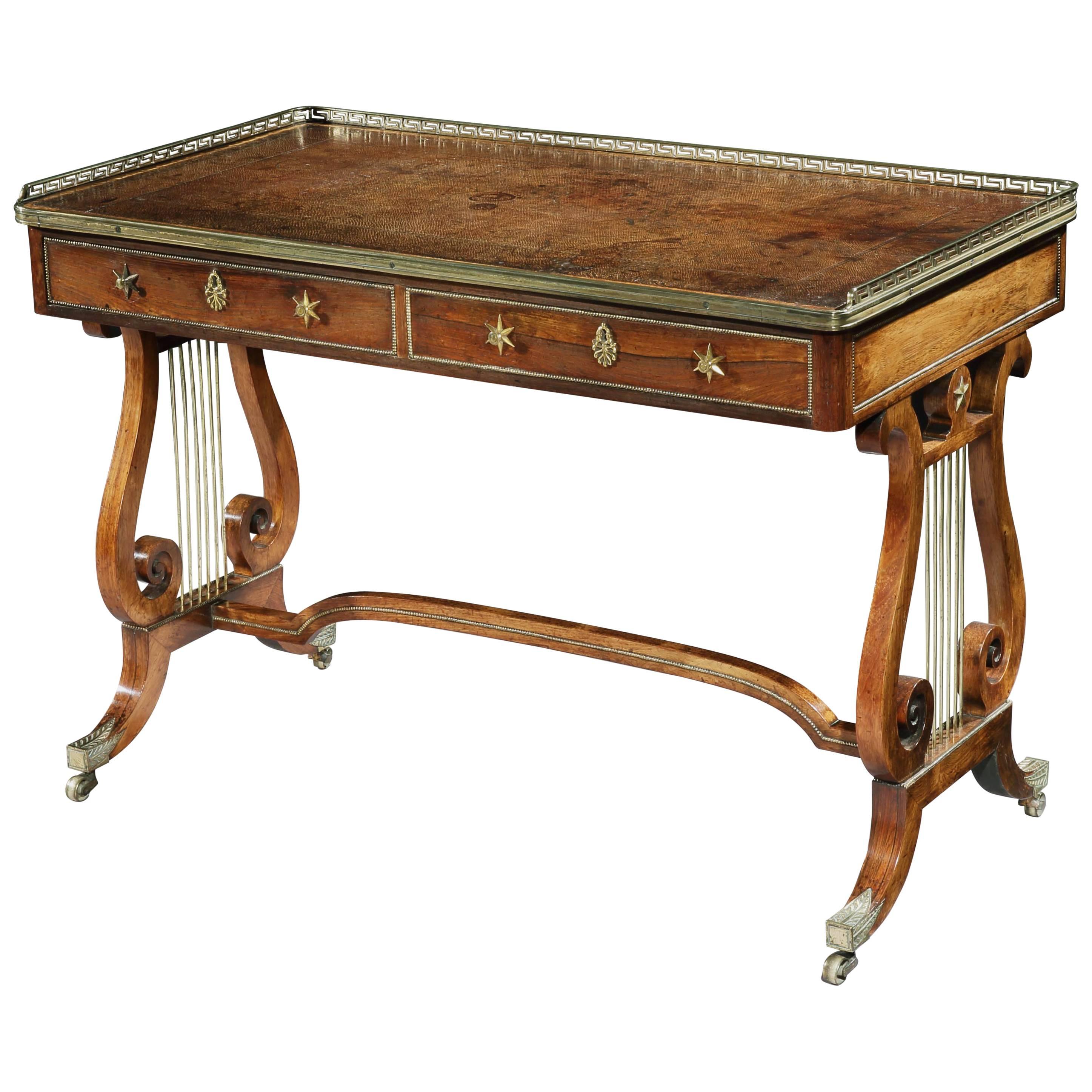 George III Regency Writing Table, Attributed to John Mclean