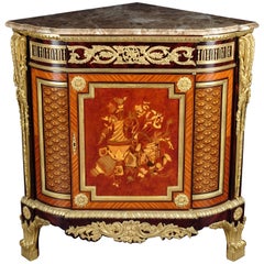 20th Century Corner Commode in Louis XV Style, Jean Henri Riesener