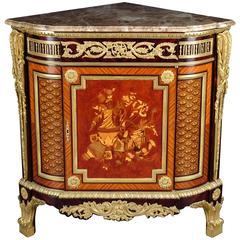 Corner Commode in Louis XV Style, Jean Henri Riesener 10