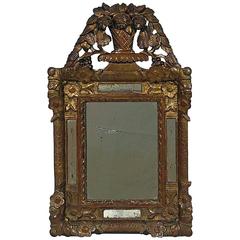 Small 18th Century French Louis XV Baroque Giltwood Mirror 9