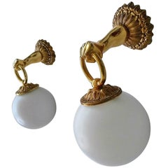 Pair of  Neoclassical French Gilt Bronze  Sconces