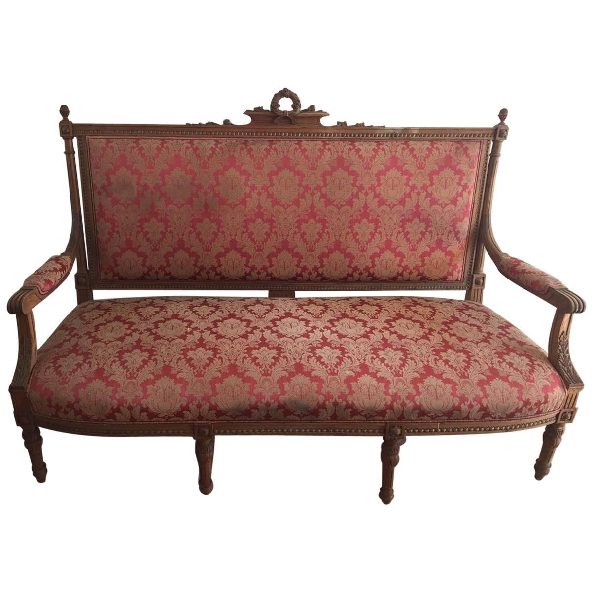 Early 20th Century Italian Settee Couch For Sale