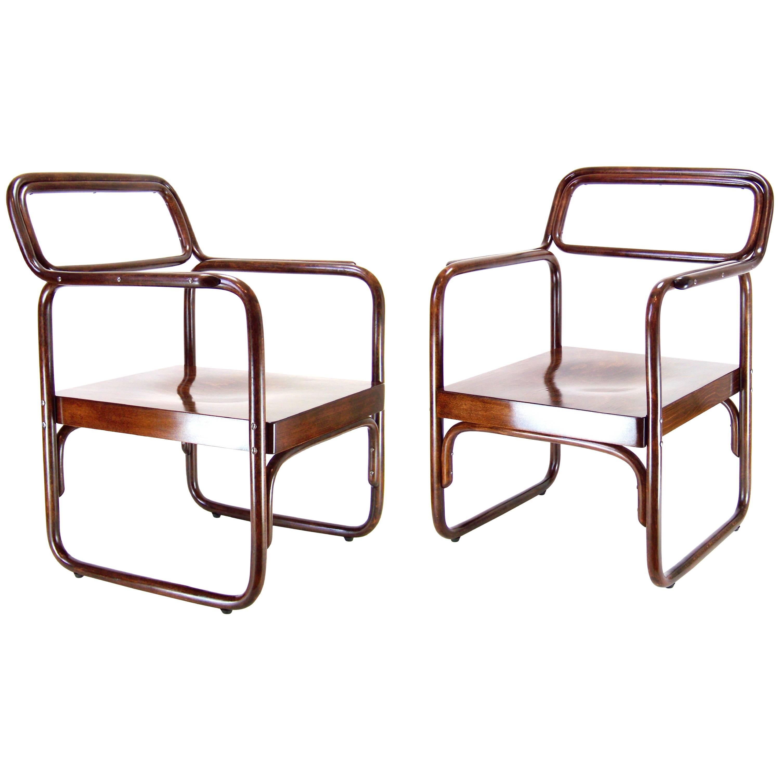 Unique Functional Armchairs Thonet A60F, Design for Paris in 1928