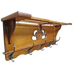 Stunning Art & Craft Coatrack with Flower Motif 11