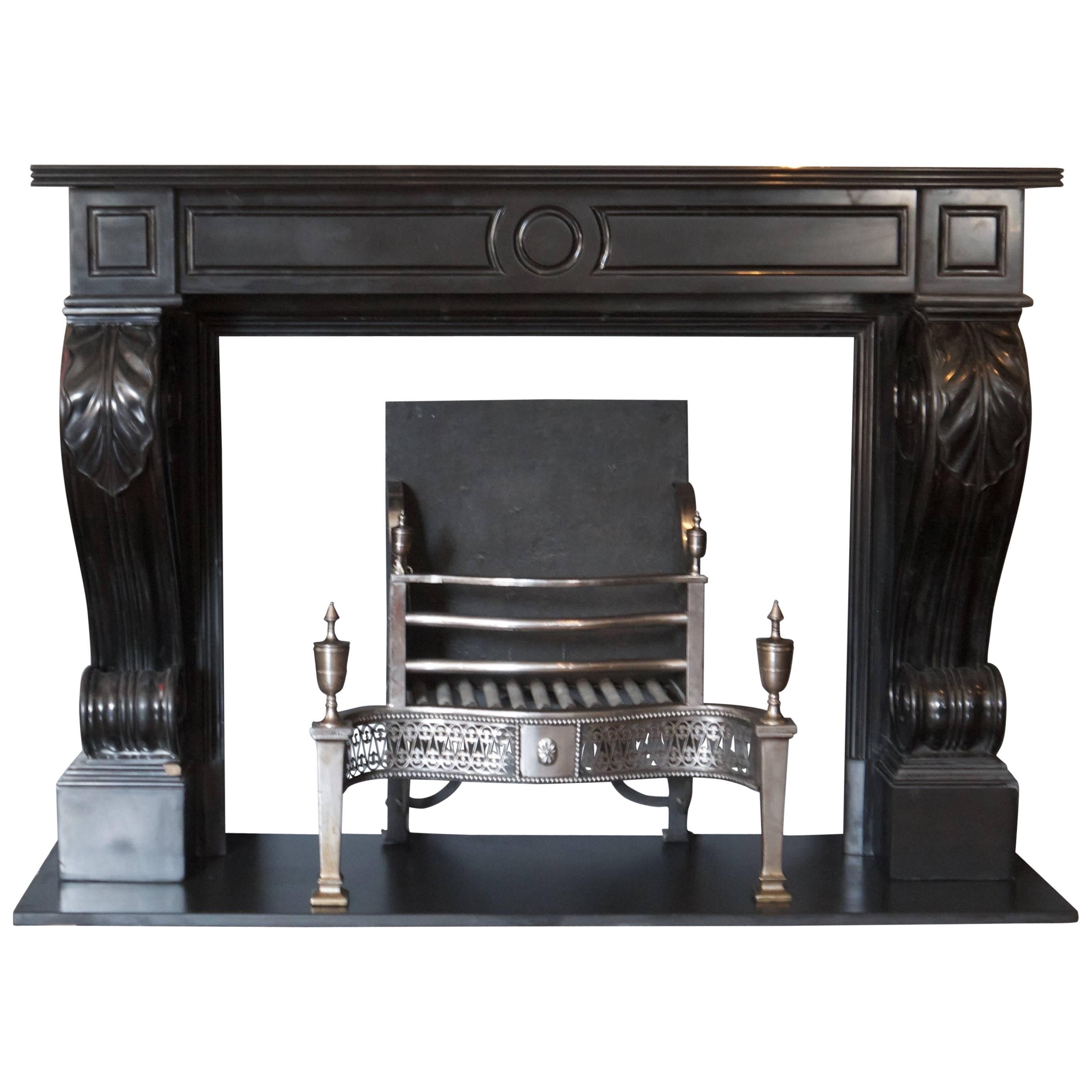 Early 19th Century, Regency Neoclassical Black Marble Surround