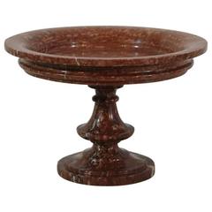 Large 19th Century Italian Red Marble Tazza