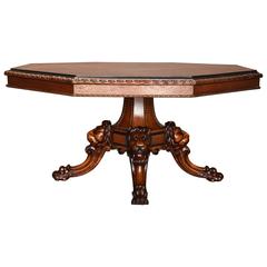 Superb Mid-19th Century Irish Pollard Oak Octagonal Tilt Top Centre Table 9
