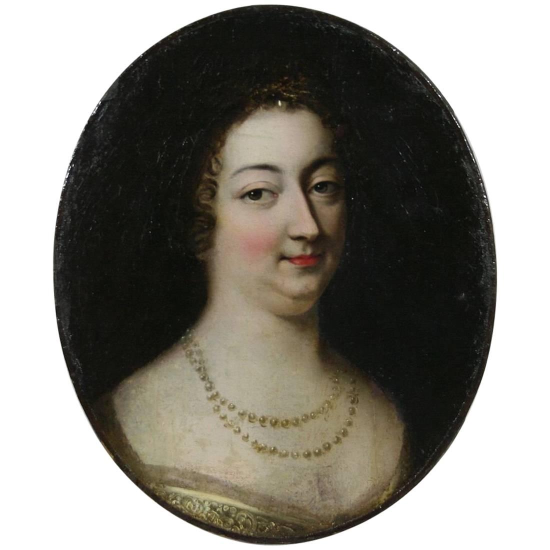 17th Century French Oil Portrait of a Lady