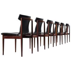 Vintage Klingenberg Set of Six Rosewood Dining Chairs for Fristho