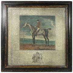 18th Century Hand Colored Horse Racing Engraving Starling Duke of Ancaster 11
