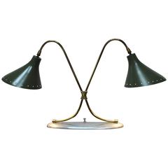Mid-Century Modern Double Shade Lamp by Laurel