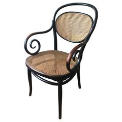 Thonet Armchair Nr 11, 5 circa 1900 Labelled by Thonet