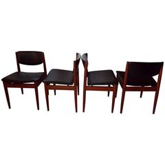 Dining Chairs by Finn Juhl for France and Son Teak Frames Model 197 2