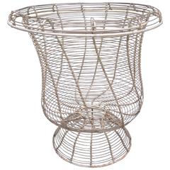 French Wirework Basket in a Classical Urn Shape