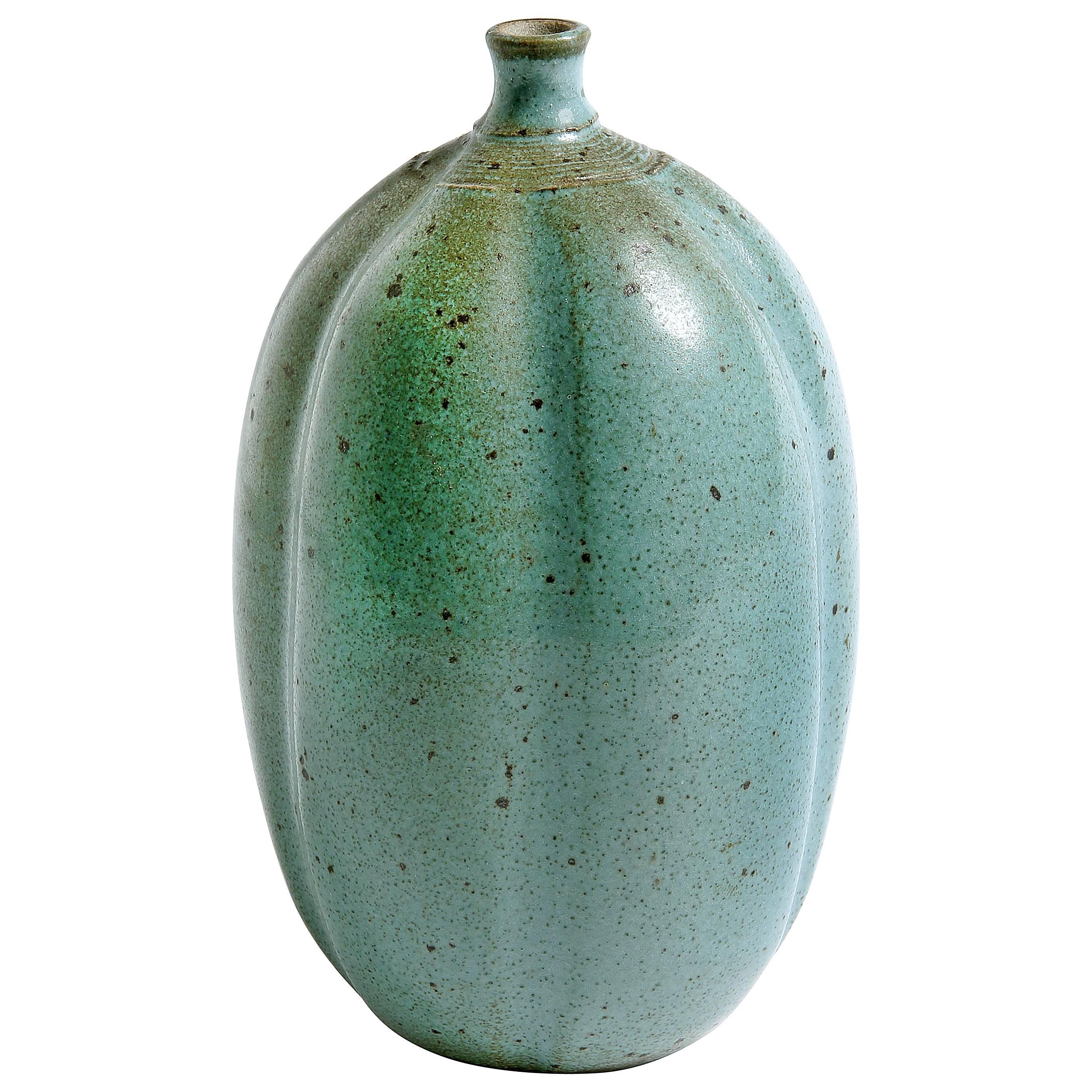 Ceramic Vase with Blue/Green Glaze