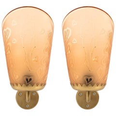 Bo Notini Wall Lamps Produced by Glössner in Sweden