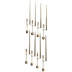 Pierre Forsell Wall Hanged Candlesticks by Skultuna in Sweden 7