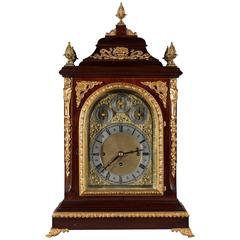 Grand Scale 20th Century Mahogany and Gilt Metal Mount Bracket Clock