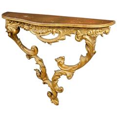 20th Century Italian Console Table in Giltwood 8