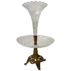 19th Century French Crystal Centerpiece by Cristallerie Val St Lambert