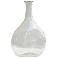 Facon De Venise Pale Green Glass Flask