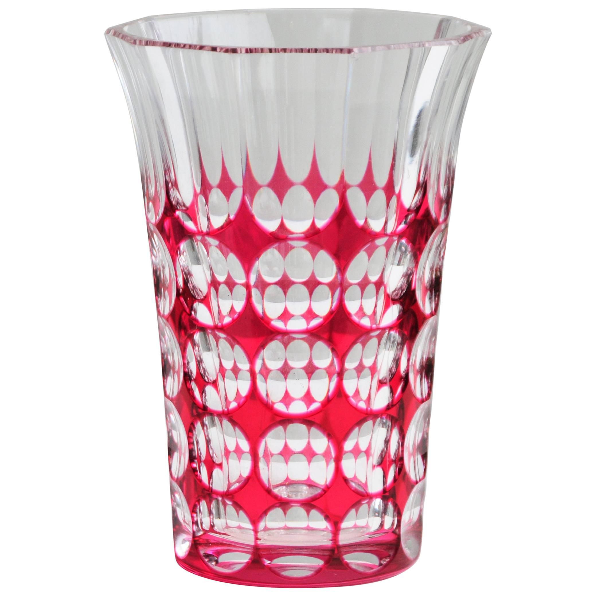 Cut-Glass Vase by Val Saint Lambert For Sale