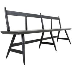 Rockport Bench in Seasoned Black with Brass, Custom-Made by Studio Dunn 5