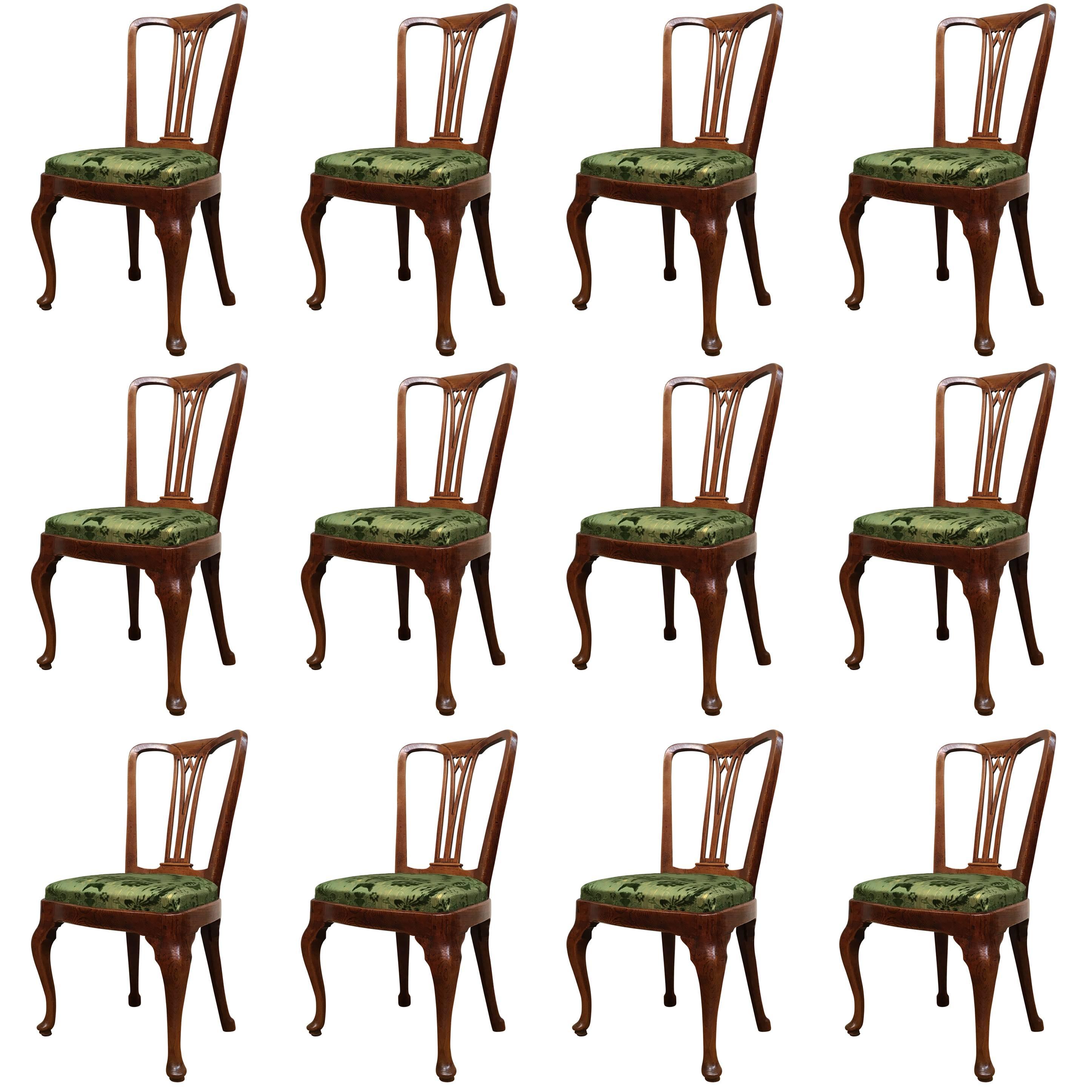 Set of Twelve Louis XV Dining Chairs For Sale