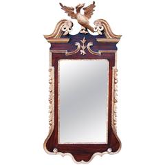 Antique 18th Century Mahogany and Gilt Mirror 12