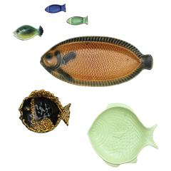 20th Century European Wall Decoration with Glazed Ceramic Fishes 5