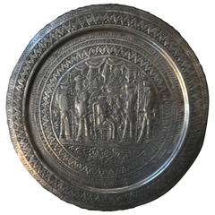 Large Assyrian Revival Silver Tray 10