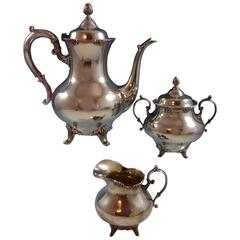 Tara by Reed & Barton Sterling Silver Coffee Set, Three-Piece, Marked #820 1
