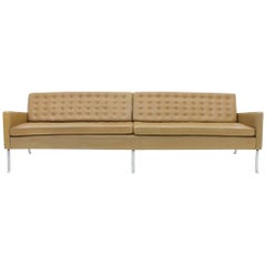 Roland Rainer Leather and Chrome Sofa Austria 1956 Model 462S