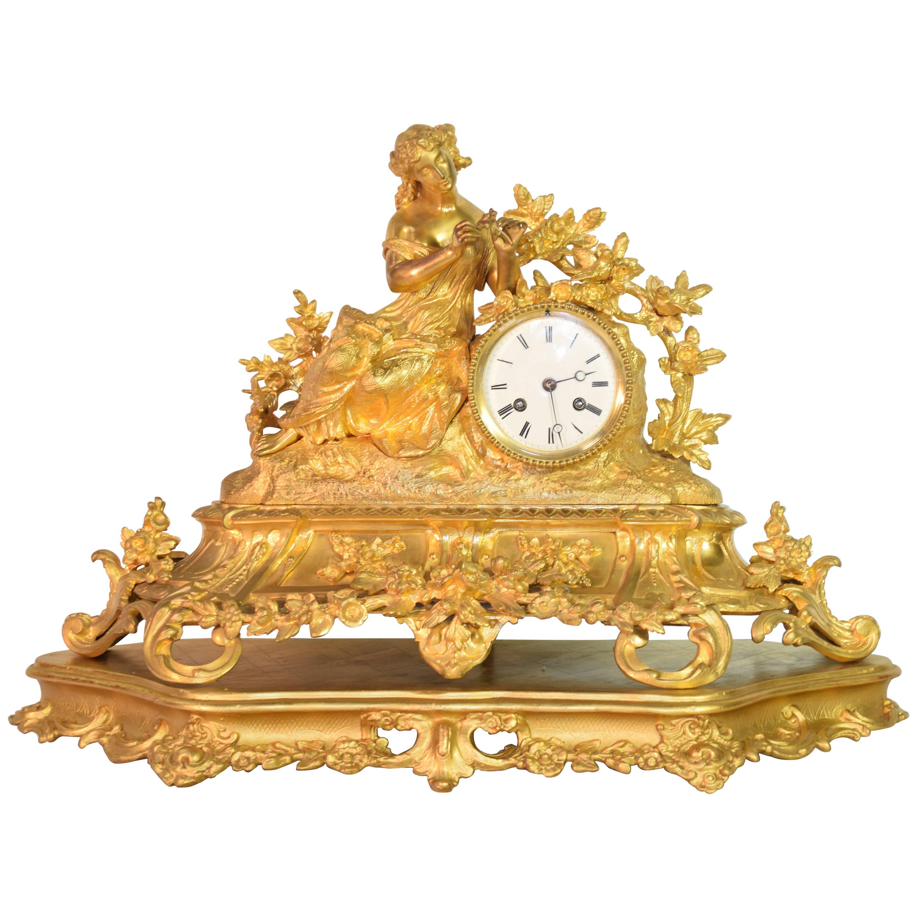 French Clock Set Created in the 19th Century For Sale