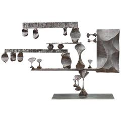 Large Brutalist Forged Iron Sculpture by Gianfranco Romagna, 1970 11