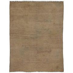 Vintage Turkish Oushak Rug with Minimalist Style and Muted Colors 3