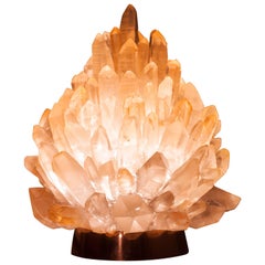 Unique Natural Rose Crystal Lighting 'Small Liberty' Demian Quincke