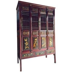 Antique Chinese Cupboard Cabinet Dresser Gilded 19th Century Number 2