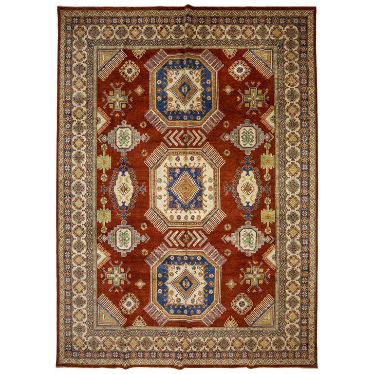 Red Kazak Area Rug, Solo Rugs For Sale at 1stdibs