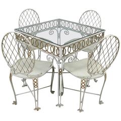 Charming 1940s Gilded Lattice Dining Set 12