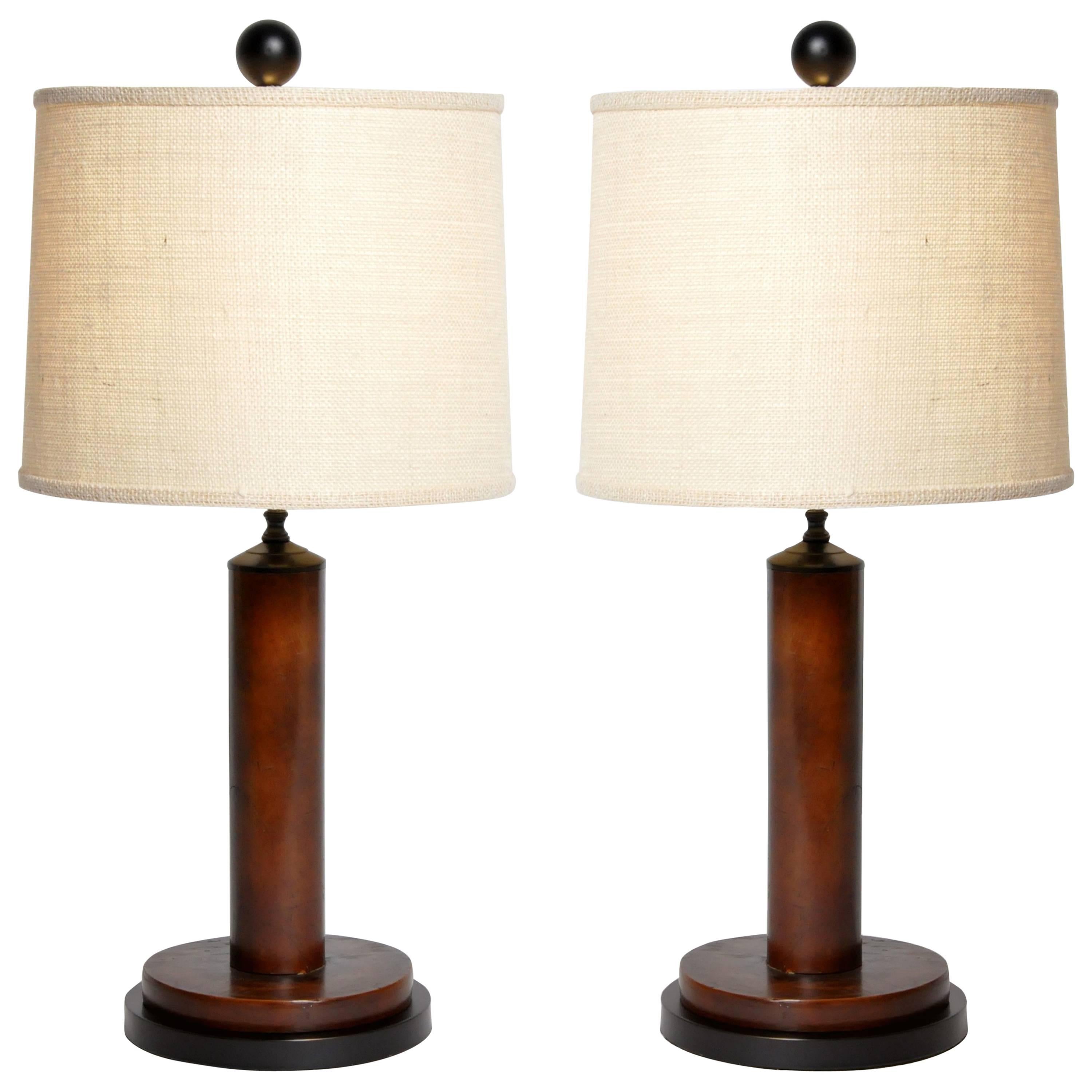 Pair of British Colonial Lamps