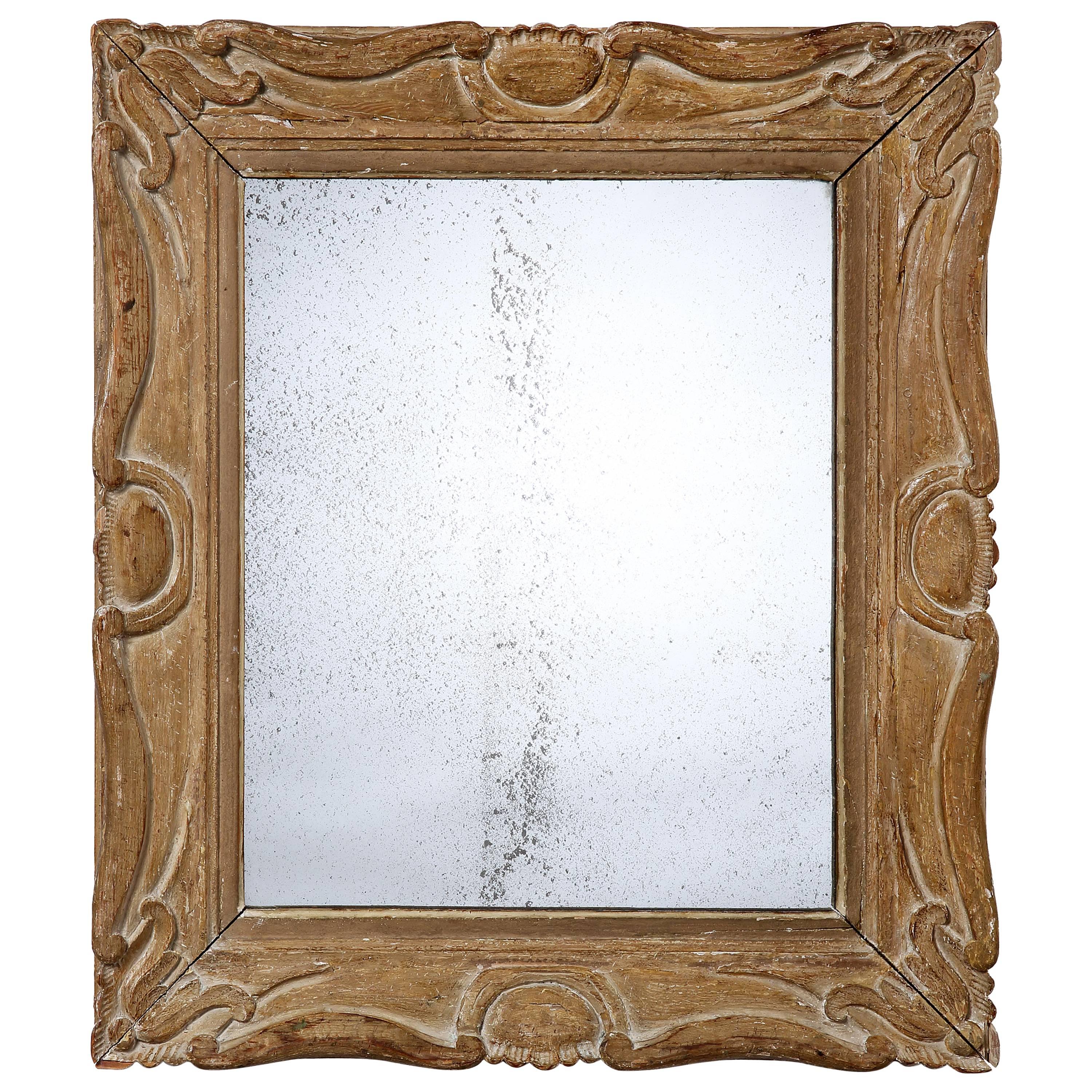 Carved 'Montparnass' Mirror by E. Bouche For Sale