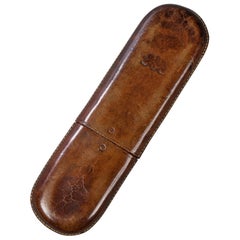 Antique Leather Spectacles Case